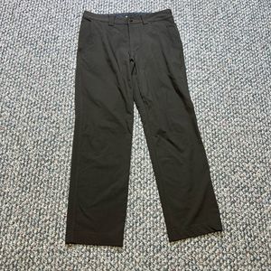 LULULEMON MENS CARGO DRESS PANT SIZE 36 OLIVE PINSTRIPE